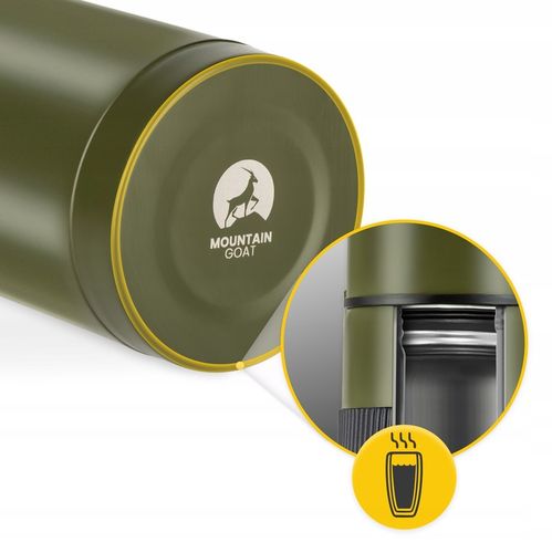 TERMOS TURYSTYCZNY NA HERBATĘ KAWĘ PRÓŻNIOWY SZCZELNY STAL NIERDZEWNA 1L na Arena.pl