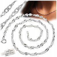 ŁAŃCUSZEK SREBRNY 925 NASZYJNIK WŁOSKI NA PREZENT 45CM DAMSKI SREBRO 925