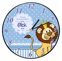 ZEGAR ścienny PREZENT dla DZIECKA duży wybór wzorów + TWÓJ NAPIS IMIĘ