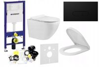 7w1 STELAŻ GEBERIT+WC NOVA RIMLESS+DESKA+PRZYCISK+MATA