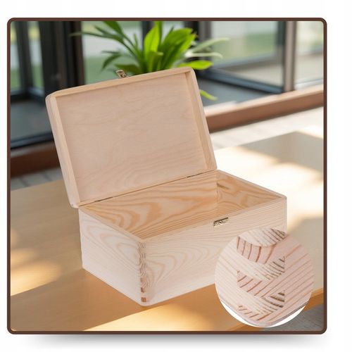 SKRZYNKA DREWNIANA PUDEŁKO Kufer Pojemnik 30x20 ORGANIZER DO DOMU DECOUPAGE na Arena.pl