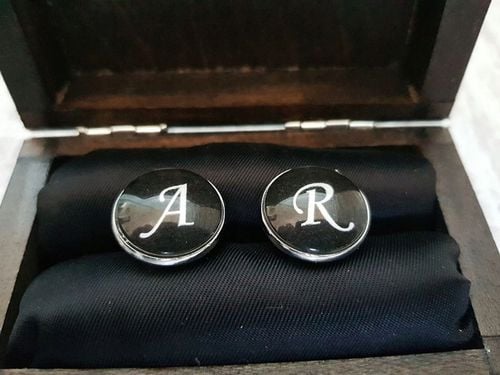 Spinki do Mankietów z Inicjałami Literami Inicjały do Ślubu Ślub Ślubne na Arena.pl