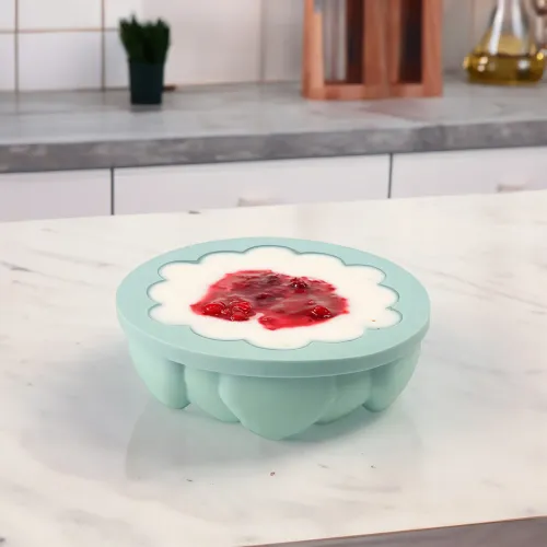 FORMA SILIKONOWA DO DESERÓW BĄBLE 3D OKRĄGŁA MUSY CIASTKA 19,5 x 19,5 CM na Arena.pl