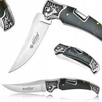 KANDAR Nóż Myśliwski Składany Zdobiona Rękojeść