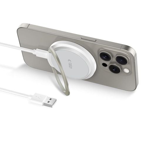 tech-protect qi15w-a33 magnetic magsafe wireless charger white na Arena.pl