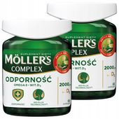 2x Möller's Complex ODPORNOŚĆ 60 kap. WITAMINA D3 2000 OMEGA-3 MÓZG SERCE