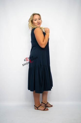 Sukienka Taffi granat tygrys Plus Size na Arena.pl