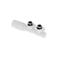 Caldo zestaw zintegrowany z głowicą termostatyczną, lewy, biały mat