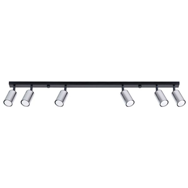 Plafon WINX 6L czarny/chrom zdjęcie 1