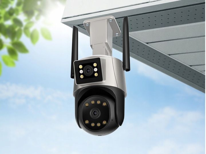 PODWÓJNA KAMERA WIFI IP SMART ZEWNĘTRZNA OBROTOWA 2x 3MPx DETEKCJA 6MPx 6MP zdjęcie 12