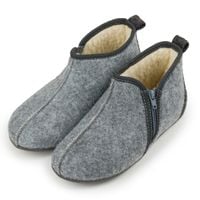 Bambosze męskie filcowe szare ocieplane zamek wełna naturalna 42