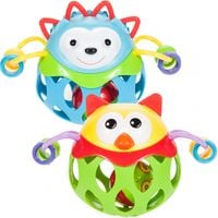 Piłka Gumowa Zwierzątko Miękka Grzechotka Gryzak