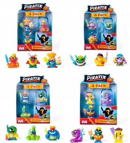 PIRATIX seria 2 SHARK TREASURE ZESTAW 4 FIGUREK MagicBox EFEKT KRYSZTAŁU na Arena.pl
