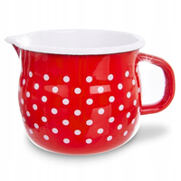 Kubek EMALIOWANY kuchenny garnek garnuszek kubeczek z uchwytem 14 cm 1,9L