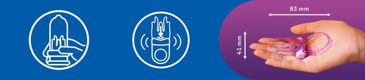 DUREX WIBRACYJNA NAKŁADKA RING MASAŻER ŁECHTACZKI zdjęcie 5