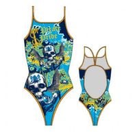 TURBO STRÓJ KOSTIUM SWIMSUIT MUJER PIRATE TRESURE BASEN PŁYWANIE ROZ.S