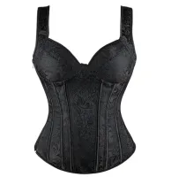 Elegancki gorset wyszczuplający modelujący gotycki zamek stringi 59k