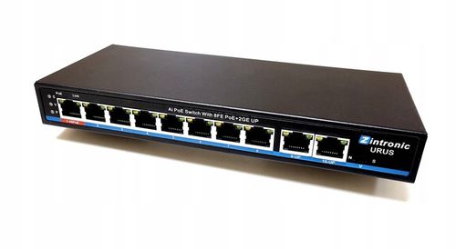 Switch POE 8xPOE 2xUplink GIGABIT 1000Mbs 120W HI POE URUS - DO KAMER na Arena.pl