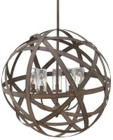 Lampa wisząca zewnętrzna HK-CARSON-5P Hinkley pleciona kula brązowa