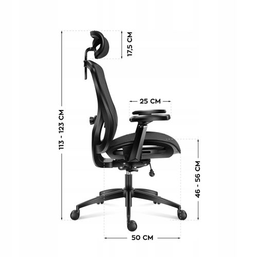Fotel ergonomiczny Huzaro Combat 7.3 Black Mesh na Arena.pl