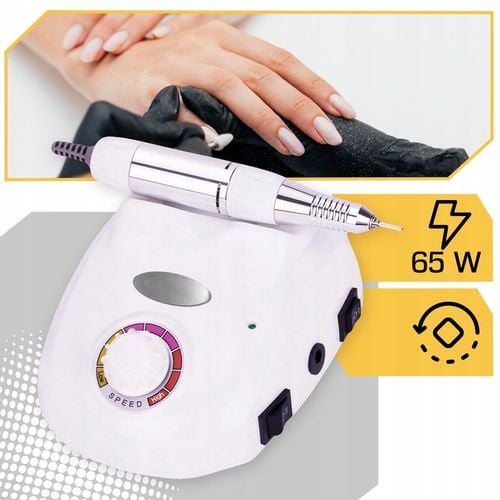 FREZARKA DO PAZNOKCI MANICURE PEDICURE PROFESJONALNA ZESTAW FREZÓW MOC 65W na Arena.pl