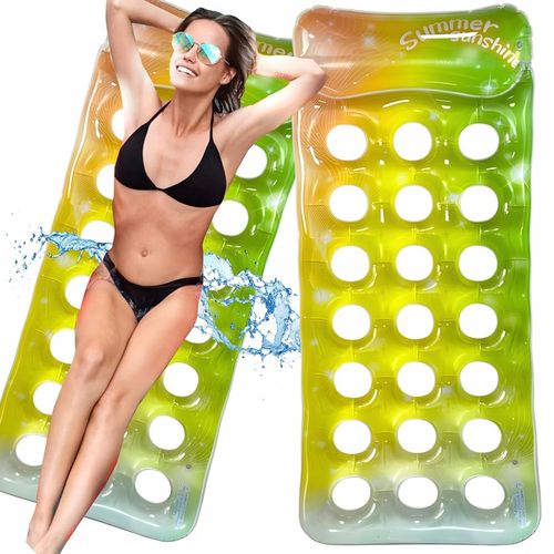 MATERAC do pływania dmuchany duży LEŻAK WODNY HAMAK na basen plażę wode na Arena.pl