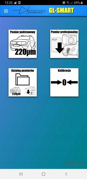 MIERNIK GRUBOŚCI LAKIERU TESTER ANDROID iOS ProdigTech GL-SMART-S zdjęcie 4