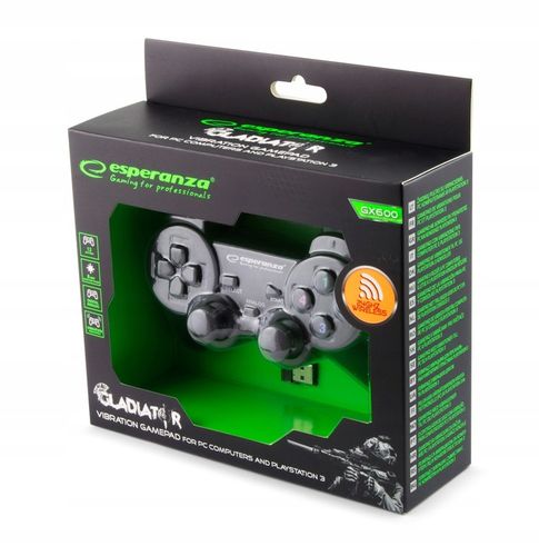 BEZPRZEWODOWY GAMEPAD PAD PC/PS3 WIBRACJA CZARNY na Arena.pl