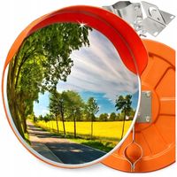 NIETŁUKĄCE LUSTRO WYJAZDOWE DROGOWE MAGAZYNOWE 60CM SFERYCZNE u-18a UCHWYT