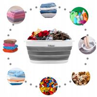 MISKA SKŁADANA SILIKONOWA KOSZ NA PRANIE SKŁADANY ELASTYCZNA DUŻA POJEMNA