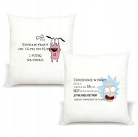 Poduszka z nadrukiem PREZENT CODZIENNIE W PRACY
