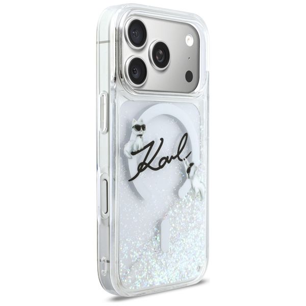 etui karl lagerfeld liquid glitter karl  script logo magsafe do zdjęcie 4