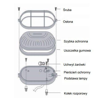 LED LAMPA ALUMINIOWA BLACK KINKIET IP44 E27 CZARNA na Arena.pl