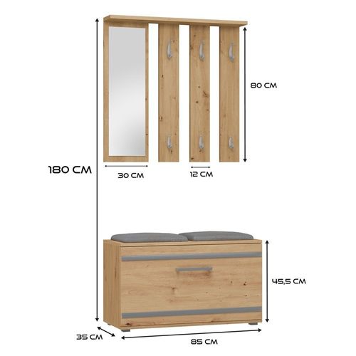 GARDEROBA OPAL II - DĄB ARTISAN na Arena.pl