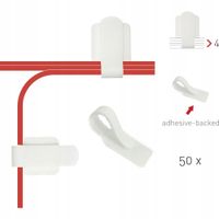 Organizer Label The Cable Organizer rzep do kabli biały 50 sztuk