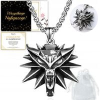 NASZYJNIK MEDALION WIEDŹMIN WILK WITCHER DZIKI GON 3 STAL CHIRURGICZNA 316L