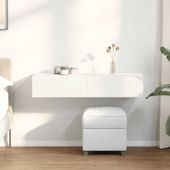 Półka ścienna z szufladami, biała, 100x36x19 cm