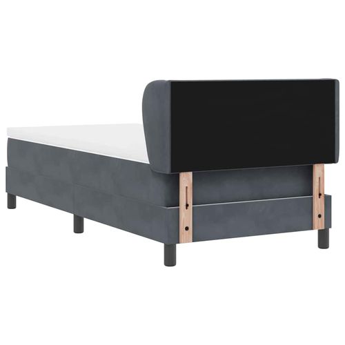 Łóżko sprężynowe z materacem Ciemnoszary 80x200 cm Aksamit na Arena.pl