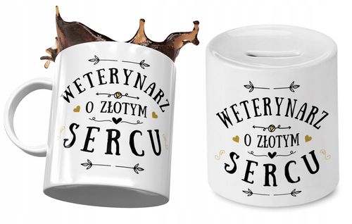 Dla Weterynarza Zestaw Kubek + Skarbonka Prezent Z Nadrukiem Ze Zdjęciem na Arena.pl
