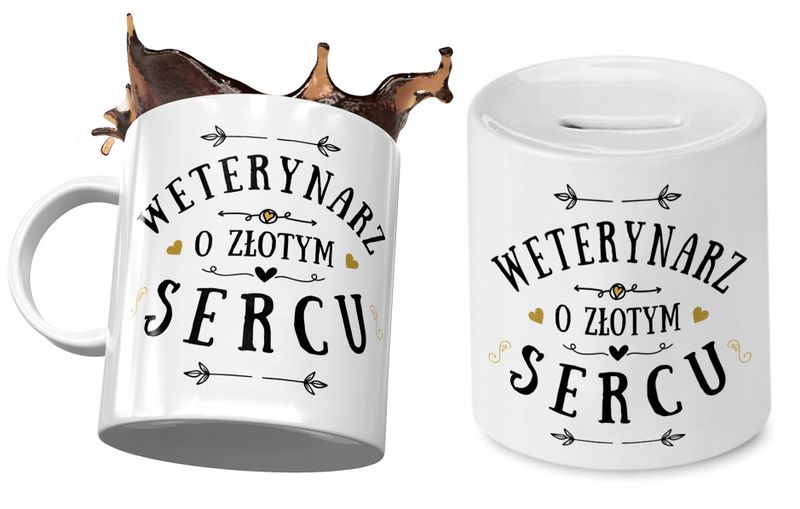 Dla Weterynarza Zestaw Kubek + Skarbonka Prezent Z Nadrukiem Ze Zdjęciem zdjęcie 1