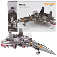 KLOCKI KONSTRUKCYJNE SAMOLOT MYŚLIWIEC ZESTAW DLA DZIECI MILITARIA MODEL