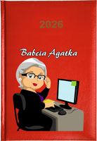 Kalendarz TYGODNIOWY A5 2026 dla Babci Z IMIENIEM personalizowany nadruk