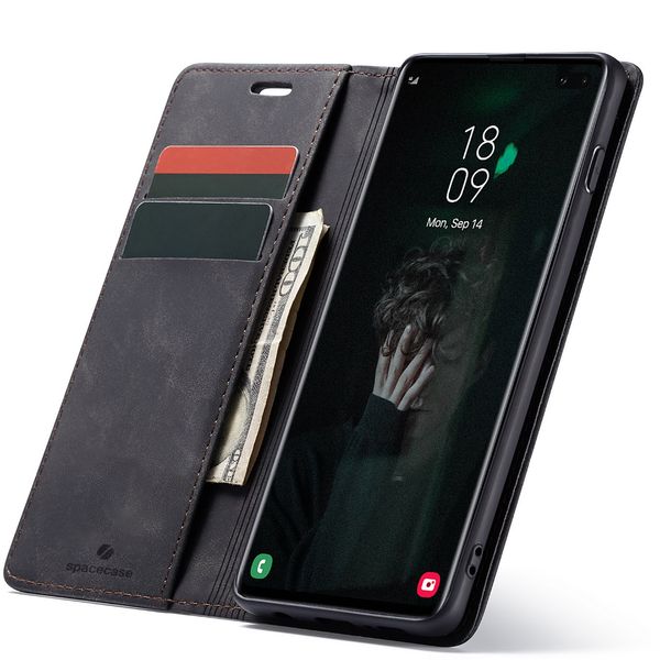 Spacecase Wallet Galaxy S10+ Black zdjęcie 1