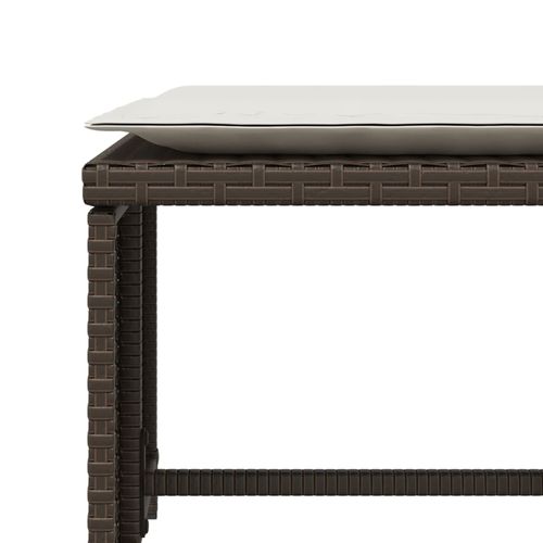 Krzesło ogrodowe z podnóżkiem, brązowe, polirattan na Arena.pl