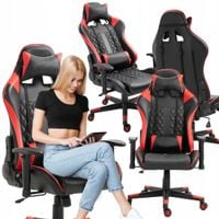 FOTEL BIUROWY OBROTOWY GAMINGOWY KRZESŁO DO BIURKA POD KOMPUTER REGULOWANY