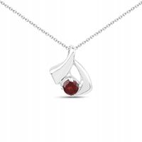 SREBRNY WISIOREK Z NATURALNYM GRANATEM