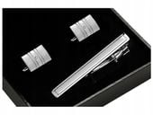 KOMPLET Spinki do Mankietów Spinka do Krawata ks12