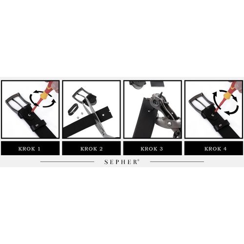 Skórzany pasek męski BRĄZOWY szeroki do spodni 85 na Arena.pl