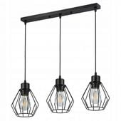 LAMPA WISZĄCA ŻYRANDOL LOFT LED E27 CZARNY STALOWY DESIGN