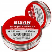 LUT MIĘKKI CYNA DO LUTOWANIA LUTU MIĘKKIEGO 2.5mm SZPULKA 100g Z TOPNIKIEM